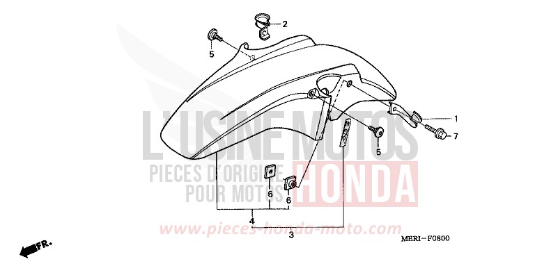 AILE AVANT de CBF600S ABS INTERSTELLAR BLACK METALLIC (NHA12) de 2005